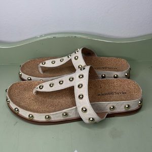 kelsi dagger sandals flip flop woman size 8.5 beige color great condition